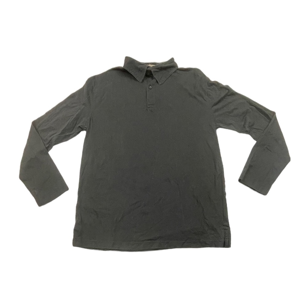 Zimmerli of Switzerland Swiss First black long sleeve polo shirt